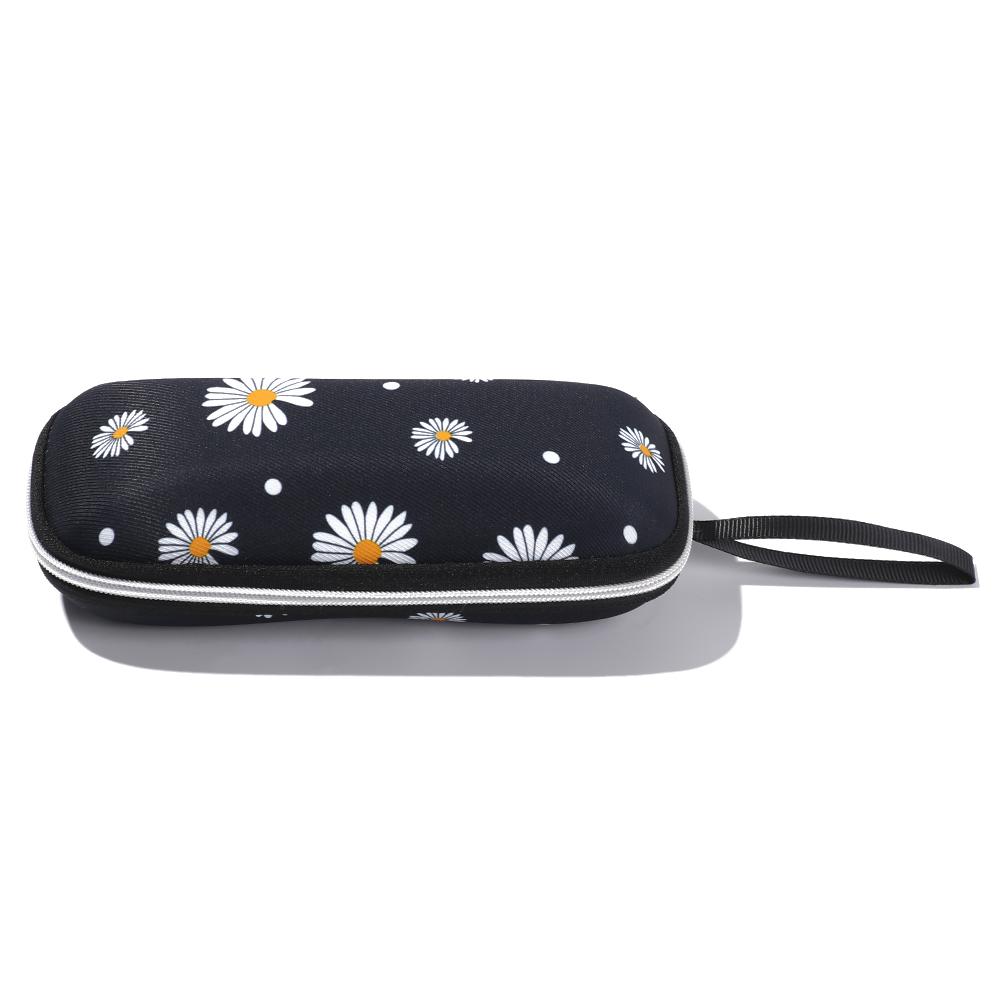 Men Waterproof EVA Zipper Glasses Holder Glasses Box Eyeglasses Case Fresh Daisy Large Capacity
