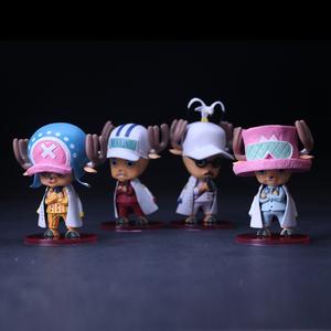 4 шт. Аниме One Piece Тони Тони Чоппер Кос МОРСКОЙ Сенгоку Сакадзуки Модель Игрушка Подарок Украшение для Автомобиля ПВХ Фигурка Действия В Коробке