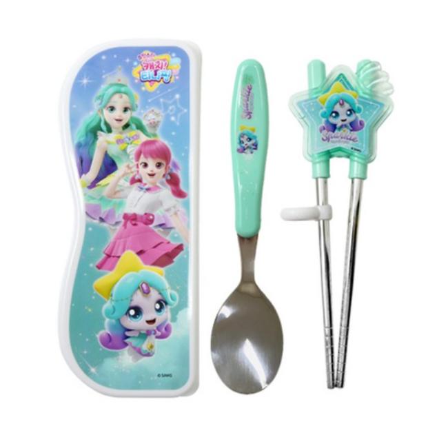 Catch! Teenieping Spoon & Both-Hand Training Chopsticks Case Set (9 Options)