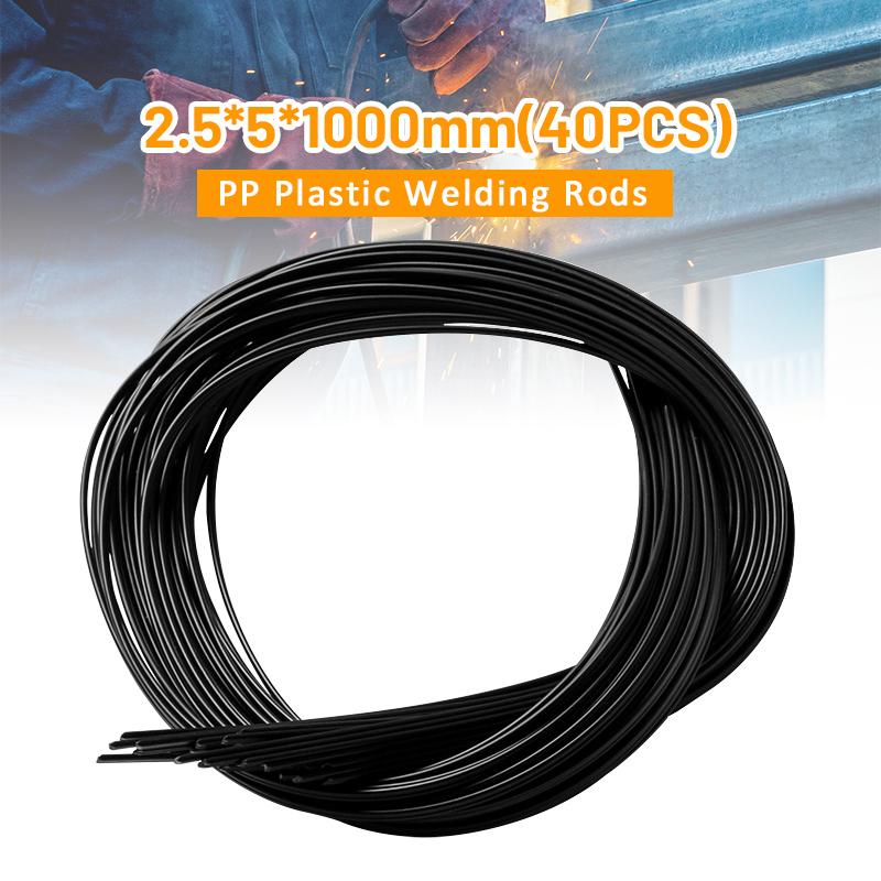 40pcs 1000mm Black PP Plastic Welding Rods Welder Welding Sticks Soldering Accessories For Car Bumper Repair Welder Tools
