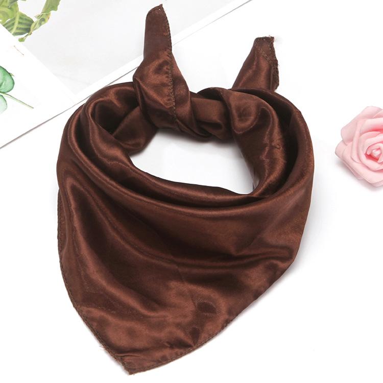 Монохромный однотонный сплошной цвет профессиональный квадратный шарф производительность мужчины женщины маленький шелковый шарф стюардесса банка 50 цветов маленький квадратный шарф