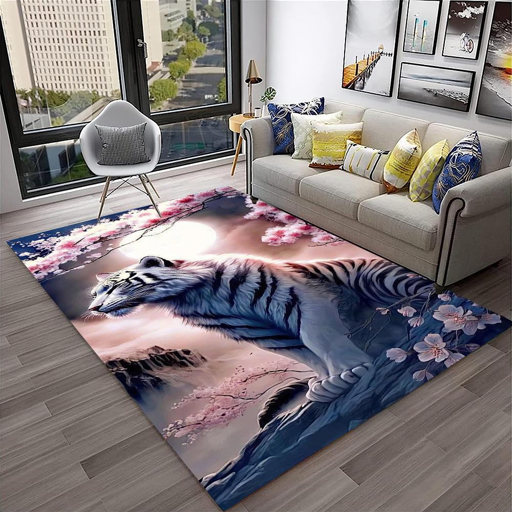 3D Ковер с мультяшным животным Тигром мечты для дома, гостиной, спальни, под диван, придверный коврик, декор, коврик для детской игровой зоны, нескользящий коврик для пола