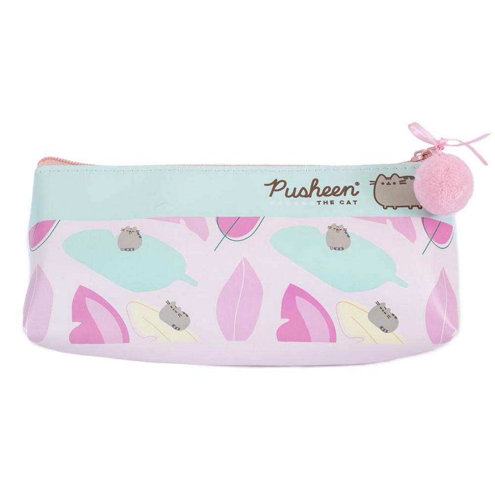 Pusheen Пенал с принтом листьев