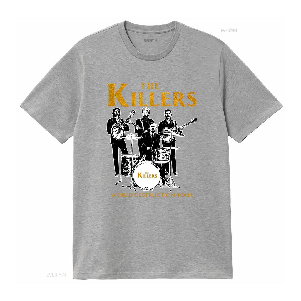 The Killers Alt Rock Band World Destruction Tour Brandon Flowers T Shirt S 234Xl SG417 vintage Washed Casual streetwear