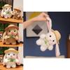 Adorable Plush Pudding Rabbit Toy With Hat Soft White Bunny Doll For Kids And Collectors