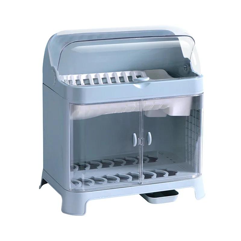 Загрузка ящика для хранения посуды с крышкой Главная Сушка миски Стойка для кухонных принадлежностей Органайзер для мисок Шкаф для хранения мисок