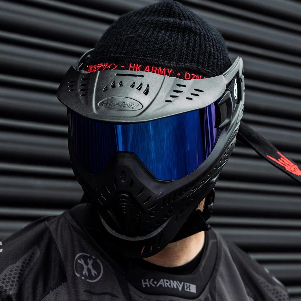 HK Army HSTL Goggle Paintball Airsoft Mask with Anti Fog Thermal Lens (Black/Ice Lens)