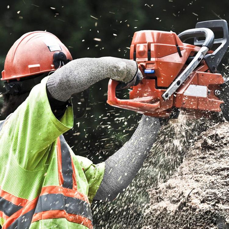 Рукава из HPPE 5 уровня защиты от порезов: Защита от царапин, порезов, проколов для работы со стеклом и сварки.