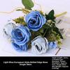 Curled Simulated Rose 5 Heads Wedding Fake Flowers New Home Decor Bouquet  Home Decor