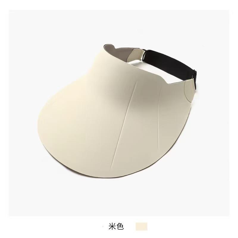 Traceless integrated sunscreen cap, extended brim, full face protection and breathability, outdoor anti-ultraviolet pressure glue empty top sun hat