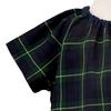 ЯРКИЙ КОНФЕТНЫЙ СТИЛЬ Фартук с коротким рукавом Клетка тартан Темно-зеленый Набор из 3 штук для девочек и Стильный с коротким рукавом Детский сад Начальная школа Каллиграфия