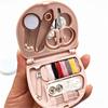 1 Set Buttons Pins Storage Boxes Sewing Box Household Portable Travel Mini Sewing Kit Scissor Needle Threads Box Set