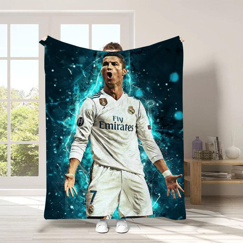 Милое Одеяло CR7 Роналду Диван Кемпинг Дневной Сон Покрывало Мягкое Велосипедное Одеяло Флис Домашний Текстиль Подарок на День Рождения Одеяло Декор Спальни
