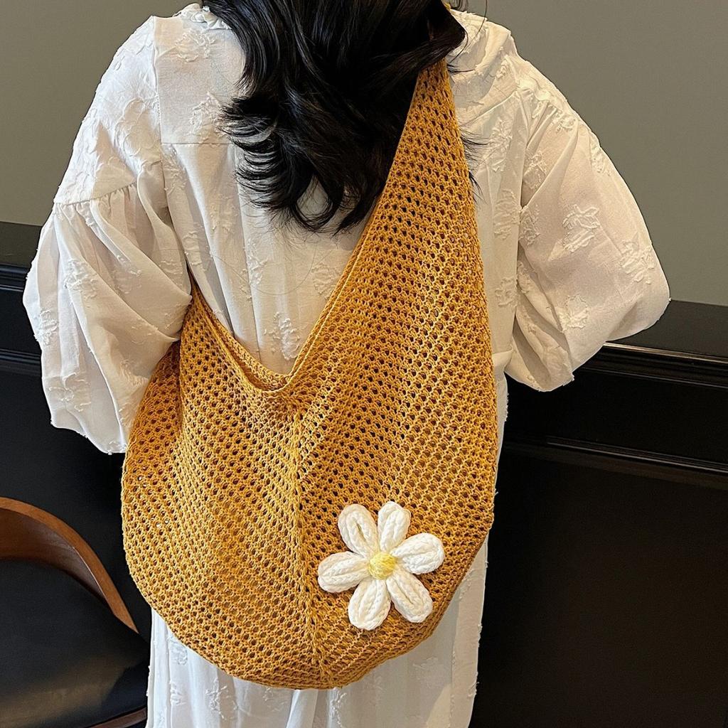 Пляжная сумка для путешествий на море, женская новая плетеная сумка с полым узором, большая вместимость, сумка-тоут через плечо, легкая летняя пляжная сумка для отпуска через плечо