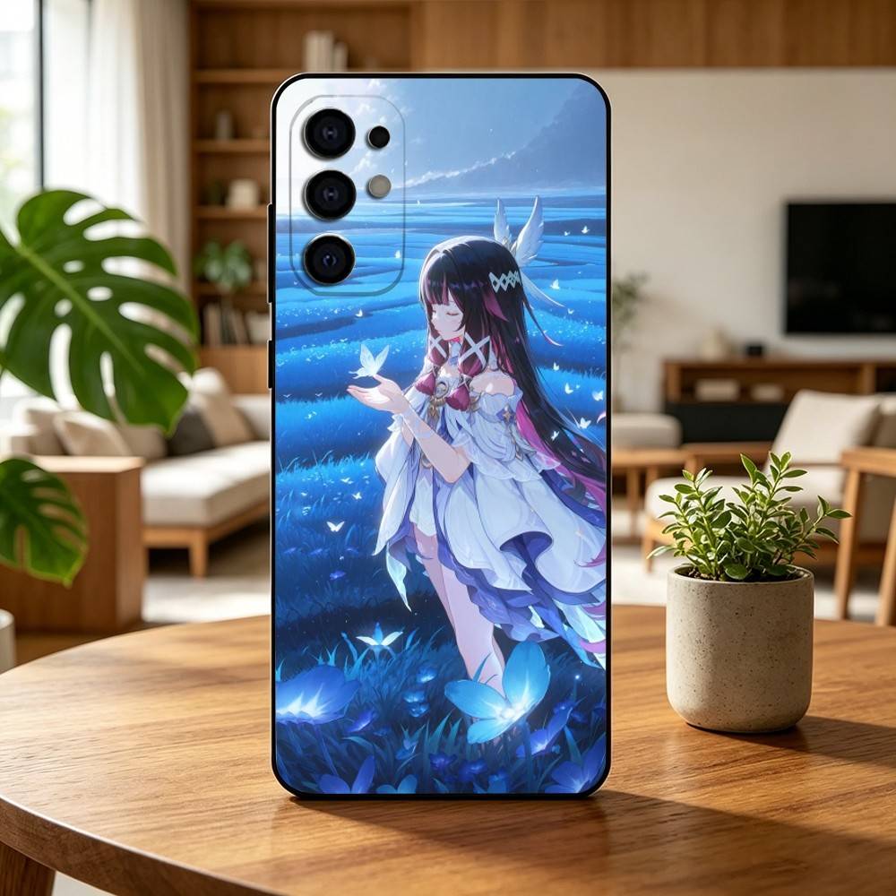 Чехол для телефона C-Columbina G-Genshin I-Impact для Samsung S25, S24, S21, S22, S23, S30, Ultra, S20, Plus, Fe, Lite, Note, 10, Черный