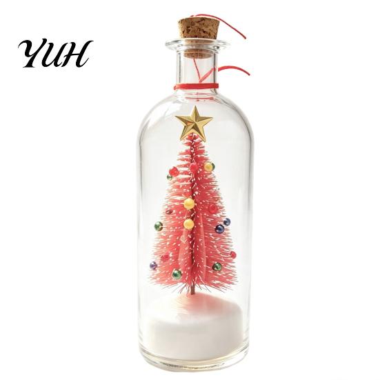 Christmas Eve Present for Friends Recordable Message Bottle Night Light, Tree Ornaments, LED Lighted Wishing Creative Small Gift Accessories