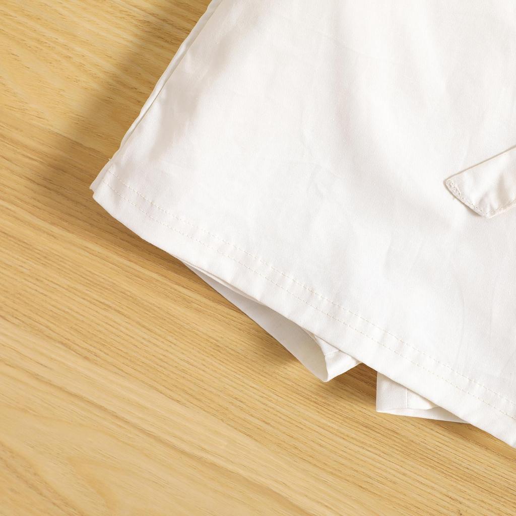 Детский летний комплект из двух предметов для девочек, 1 год, 2 года, 3 года, 4 года, 5 лет, 6 лет, однотонный джинсовый топ без рукавов с бантом и эластичная повседневная юбка, шорты, комплект