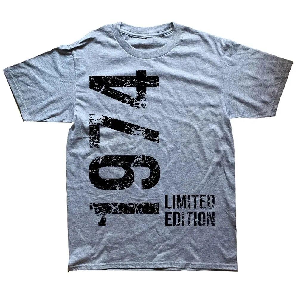 Unisex Women Birthday Anniversary T-shirts 1974 50th 50 Years Old Limited Edition Vintage Cotton T Shirt Gift Short Sleeve Tee Tops