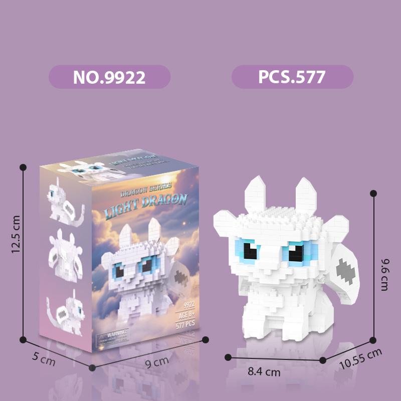 Black and White Cartoon Animal Figurines Micro Building Blocks Creative Desktop Decor Educational Toys