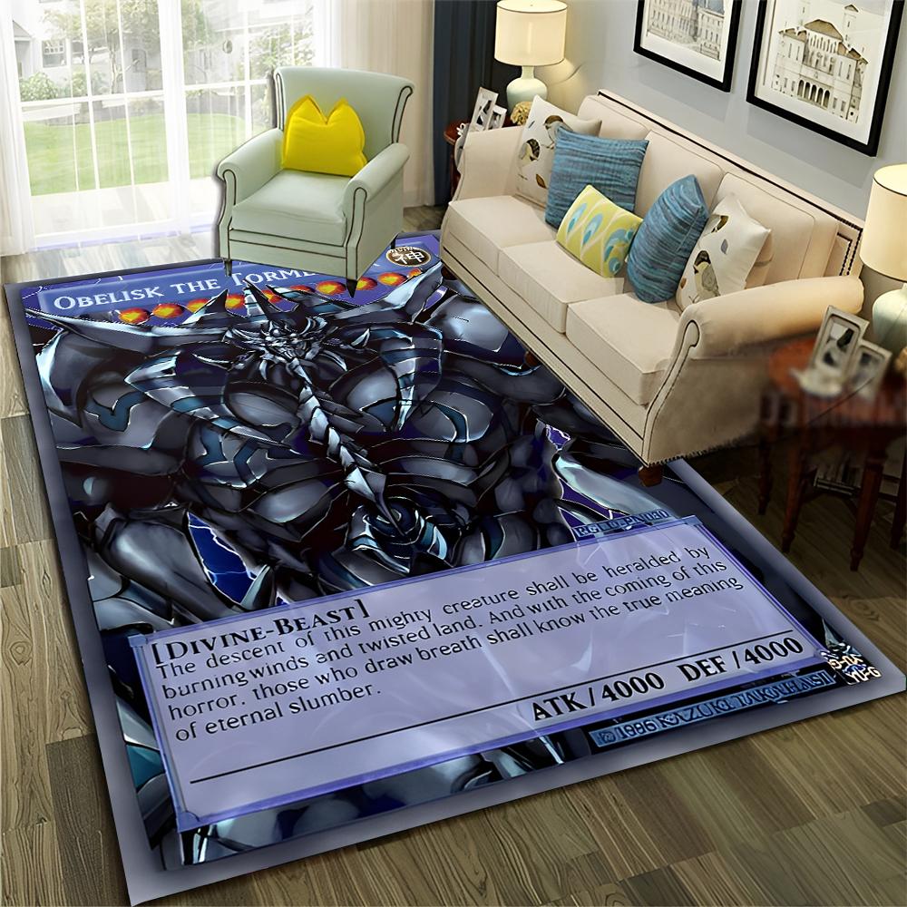 Yu-Gi-Oh MONSTER CARD ковер с рисунком аниме для дома, гостиной, спальни, дивана, коврика, декор, детский коврик, нескользящий напольный коврик