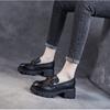Leather Shoes Women's New Soft-soled Women's Small Leather Shoes Platform Muffin Thick Heel Spring and Autumn Single Shoes
