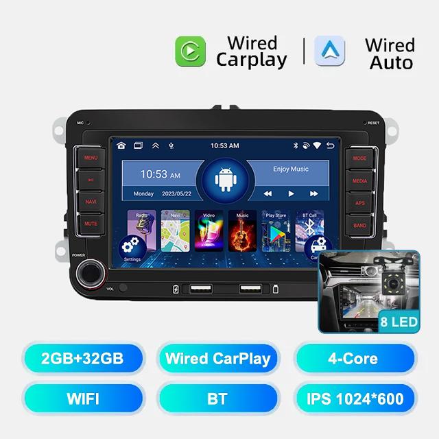 2 Din автомобильный мультимедийный проигрыватель для Volkswagen Golf 5 6 Polo Passat B6 B7 CC Skoda Jetta Wireless Carplay Android Auto GPS Car Radio