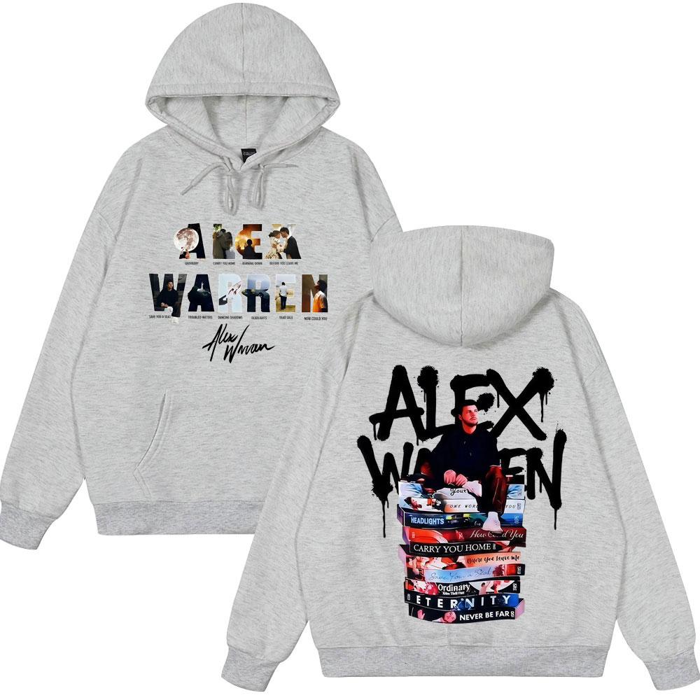 2026 Hot Sale Singer Alex Warren Album 2026 Tour Hoodie Men Women Hip-hop Pullover Winter Long Sleeves Loose Casual Tracksuit Streetwear
