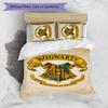 Harry Potter Pattern Printed 3PCS Bedding Set, Soft Skin-Friendly Washable Duvet Cover & Pillowcases Set