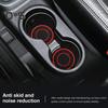 2Pcs Car Cup Coasters Heat-Resistant Non-Slip Design Waterproof Groove Pattern Universal Cup Holder Automobile Interior Accessories