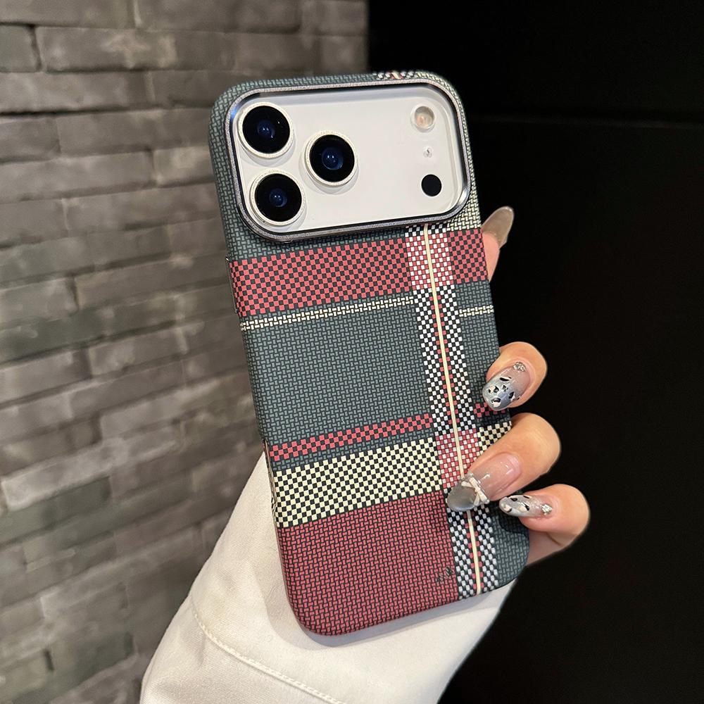 Роскошный Премиальный Чехол из Углеродного Волокна Для iPhone 17 Air 16 15 14 Pro Max Plus С Магнитным Узором Из Сплава Защитная Крышка Рамки Объектива