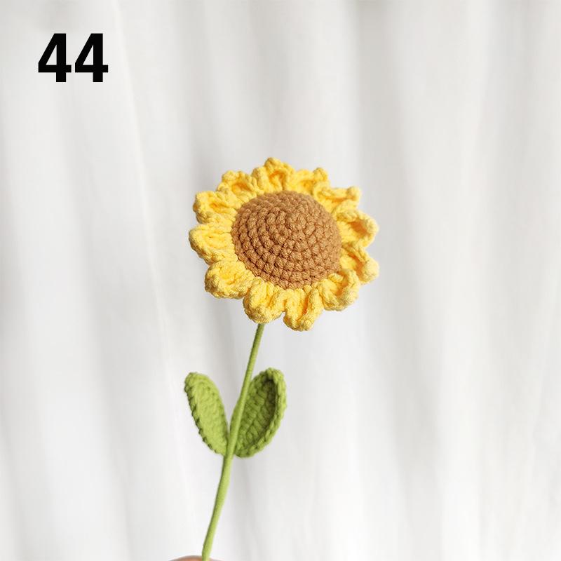 Подарок на День Учителя Подсолнух Вязаный Цветок Вязаный Цветок Ручной Работы Букет Домашний