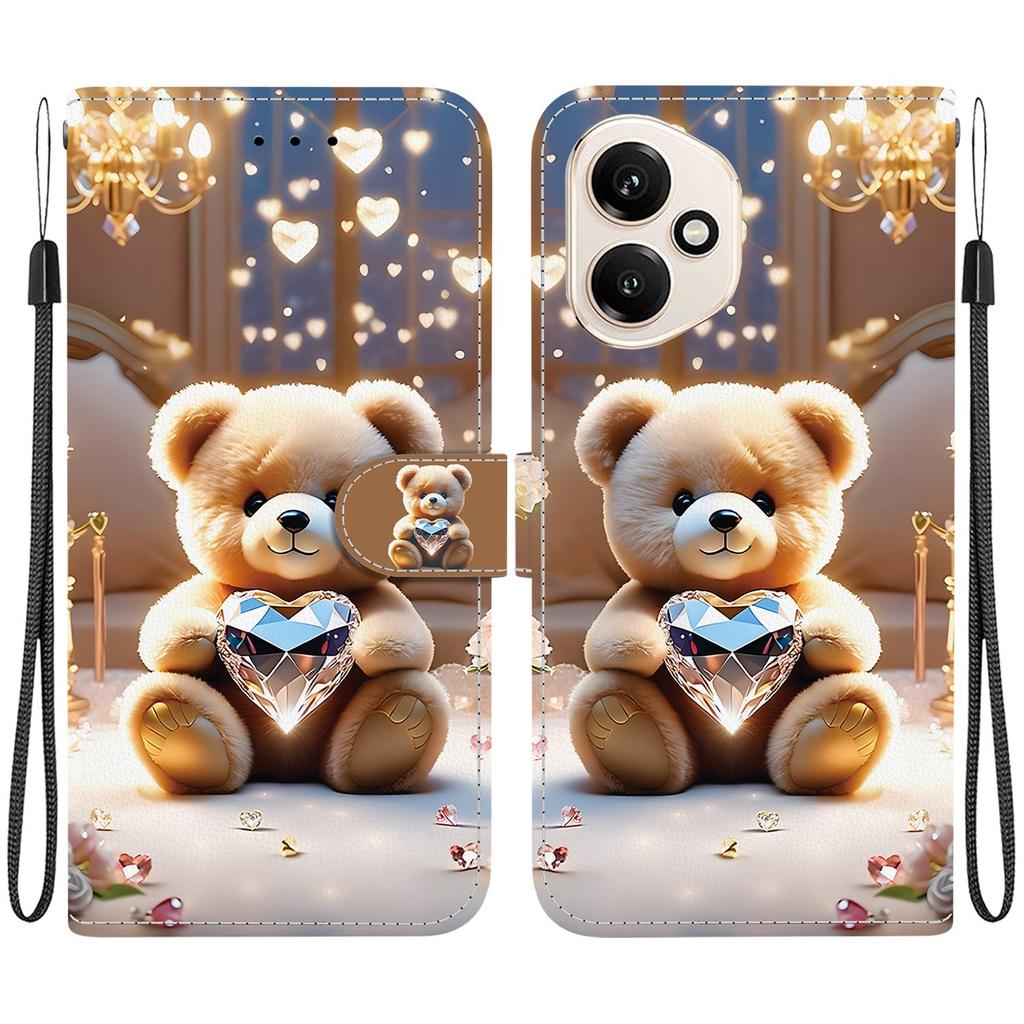 Чехол-книжка из искусственной кожи ручной работы для Honor 400/Honor 400 Pro/Honor 400 Lite Lite, противоскользящий, противоударный чехол с ремешком на запястье и дизайном в виде сердца/розы/кошки
