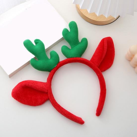 Плюшевая повязка для волос, праздничная рождественская шляпа, повязка на голову с рогами, гибкий рождественский головной убор для детей и взрослых, праздничный декор