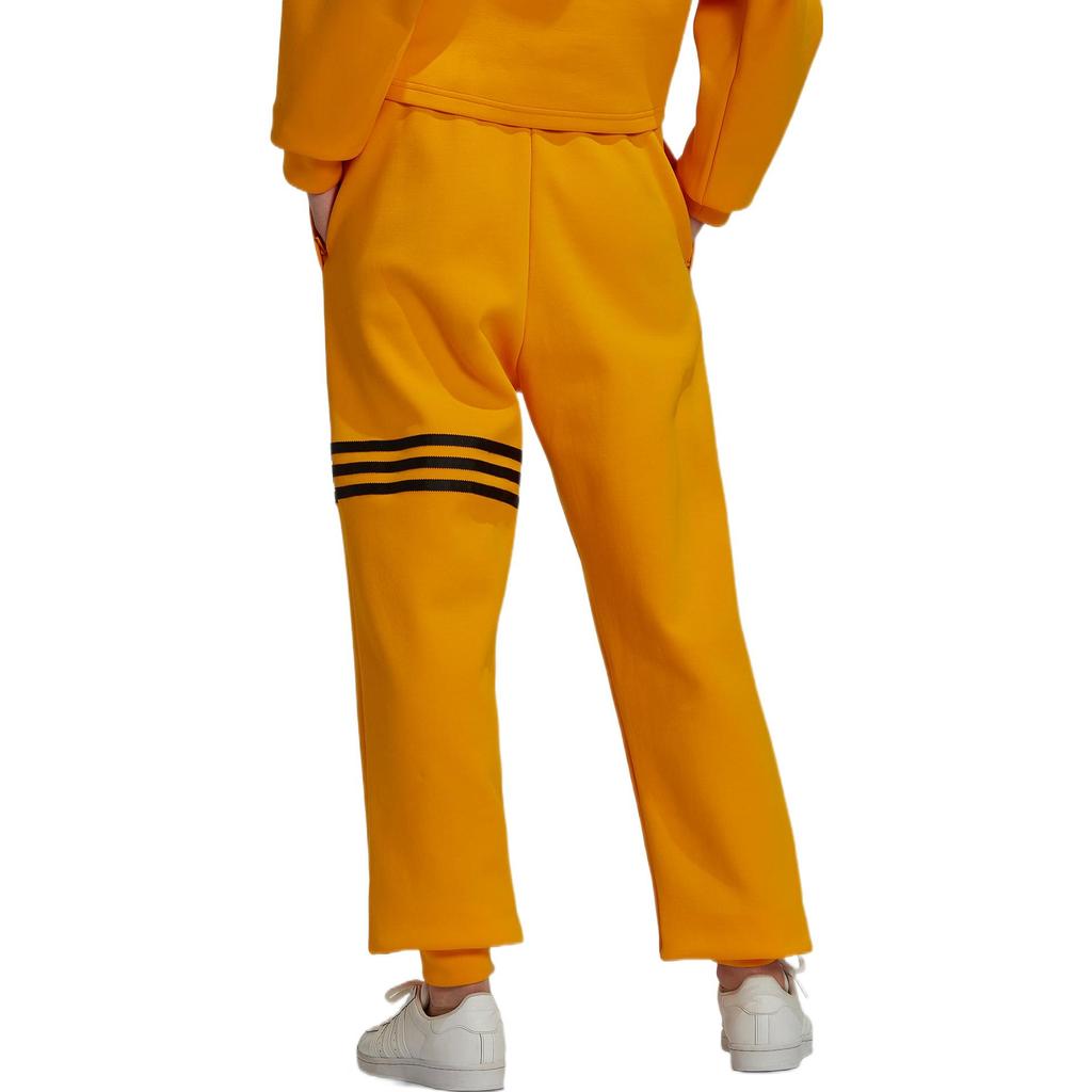 Adidas Originals Трилистник Сплошной цвет в полоску Джоггеры Женские брюки Желтый HM1763