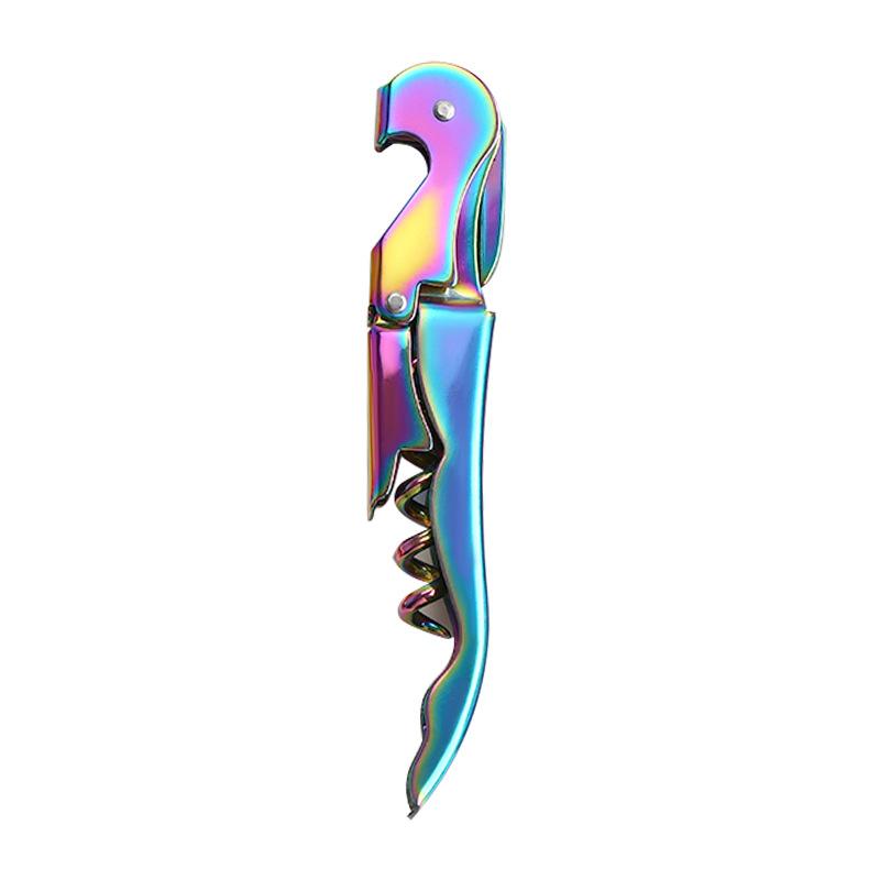All-stainless steel bottle opener, wine opener, multifunctional wine opener, seahorse corkscrew