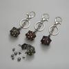 Mini 6Mm Metal Flying Dragon Skeleton Dice Keychain Pendant Set Polyhedral Colors