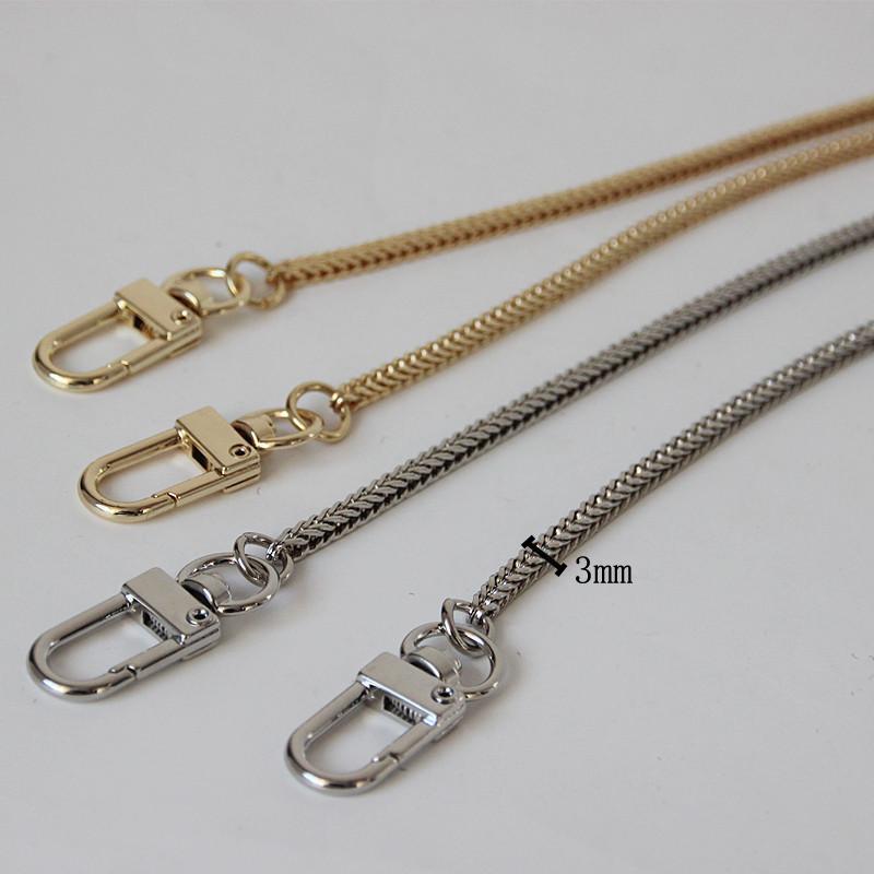 Новый бренд, модная женская сумка, аксессуар, однотонная цепочка, серебряная, Золотая металлическая цепочка, роскошный ремешок, женский элегантный милый клатч, цепочка для кошелька