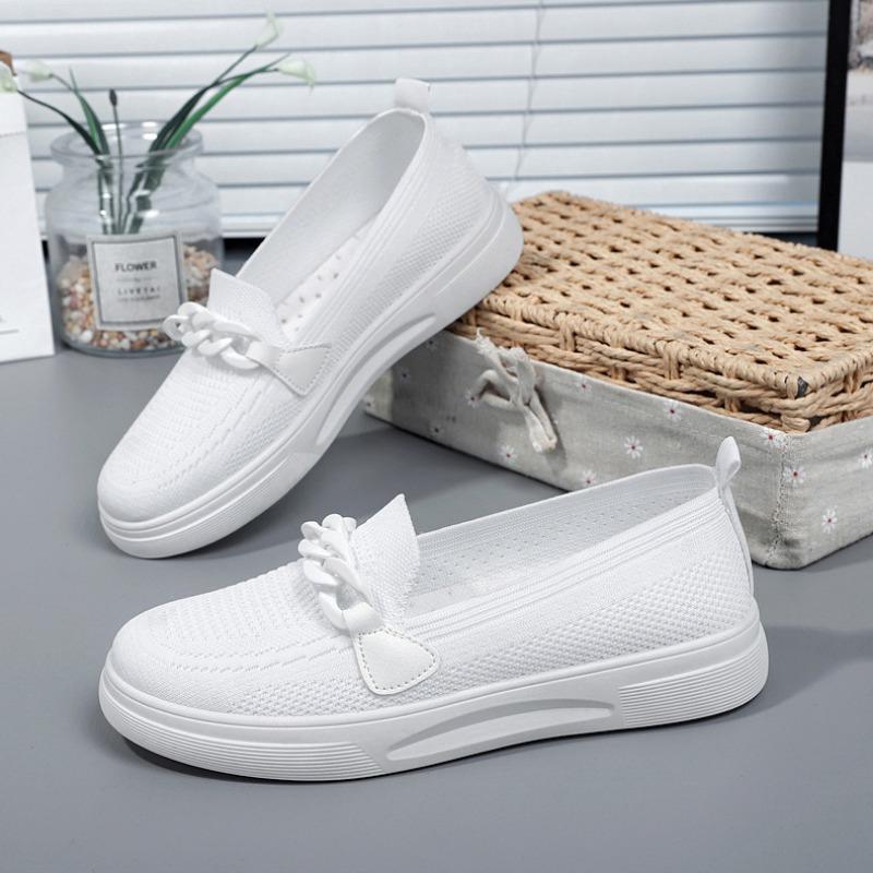 Новая женская обувь. Удобная обувь для мам Flyknit. Удобные женские одинарные туфли.