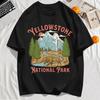 Национальный парк Йеллоустоун Принт Футболка Мужская Хлопковая Оверсайз Футболка Одежда Повседневная Летняя Спортивная Одежда