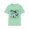 Unisex Softstyle T-Shirt Cartoon Kitten Yarn Paw Prints Cute Cat Tee