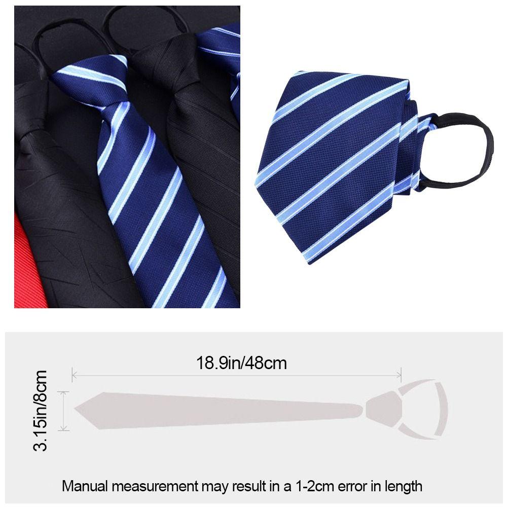 Stripe Necktie Blue Black Slim Skinny Tie Elegant Wedding Groom Tie  Gifts