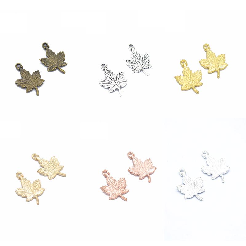 Подвеска в стиле ретро из сплава, ювелирные аксессуары, кленовые листья, оптовая продажа, маркировка ювелирных изделий, ожерелье, браслет, маркировка ювелирных изделий, 20 шт./лот, бусины