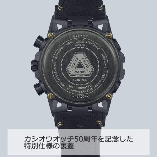Casio Watch Edifice [] CASIO WATCH 50TH ANNIVERSARY Model Solar Sapphire Glass EFS-S640ZE-1AJR Men's Black