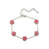 9Mm titanium steel non-fading double-sided five-leaf flower four-leaf clover 18k gold bracelet women's trend bracelet hand jewelry