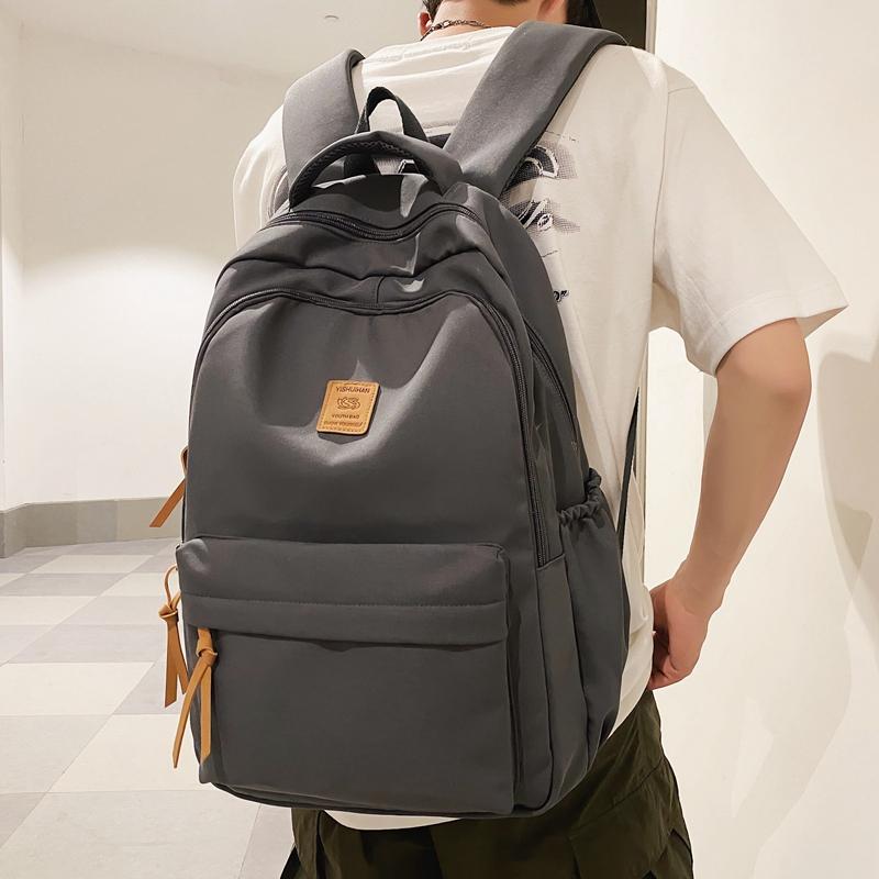 Школьный рюкзак, однотонный рюкзак для старшеклассников, студенческий кампус, рюкзак для женщин и мужчин