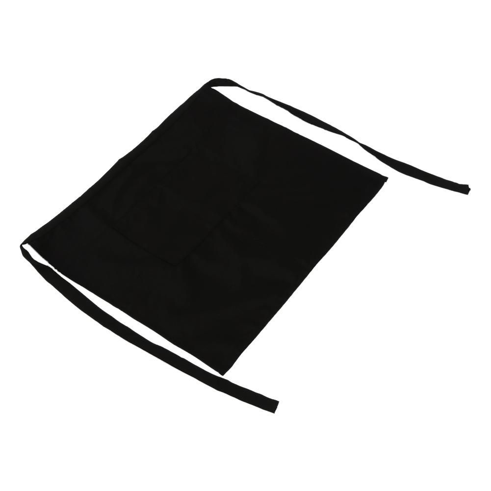 Black, Half Waist Short Apron, Multifunctional  , Comfortable Cloth with kets for Kitchen, Pub, Cafe