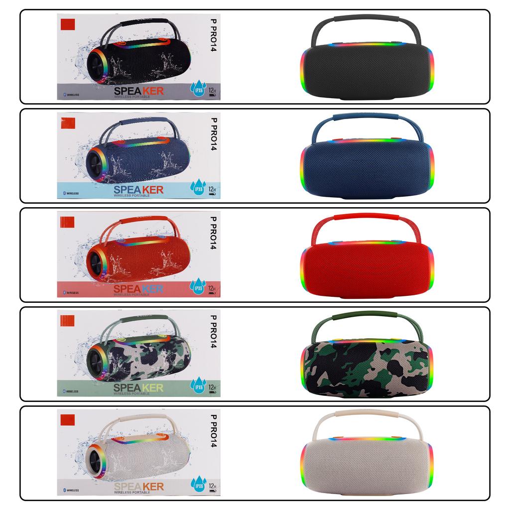 PRO Series 14 Bluetooth Speaker RGB Light Portable Desktop Outdoor Subwoofer High Power Speaker