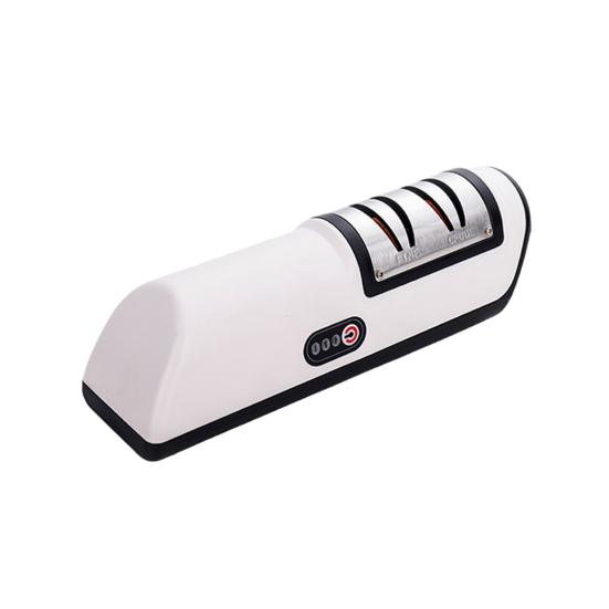 Электрическая точилка для ножей, перезаряжаемая, 2-ступенчатая, безопасная конструкция, точилка для ножниц для кухни, быстрая и эффективная заточка лезвий