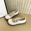 2025 весна и лето новая модель туфли Мэри Джейн на толстом каблуке с мягкой подошвой и круглым носком, дизайн с двойным ремешком с пряжками, модные универсальные женские туфли