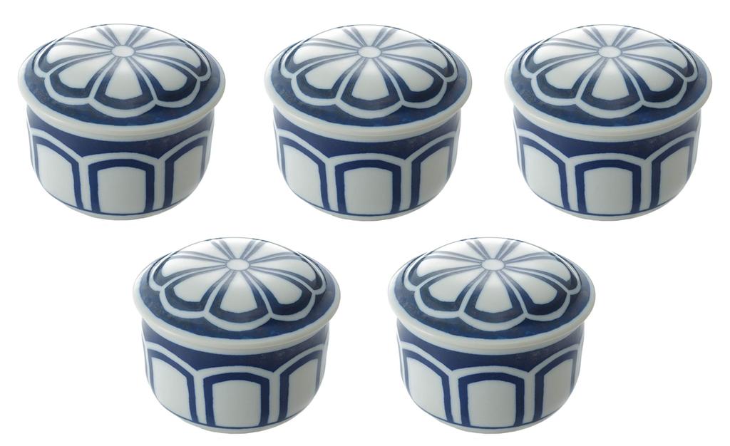 Saikaitoki Medium Chawanmushi Bowl with Storage Mino Kikuwari Lid of 275ml Bowl, Bowl, Chawanmushi, Lid, Large, Hospitality, Container, Pickles,